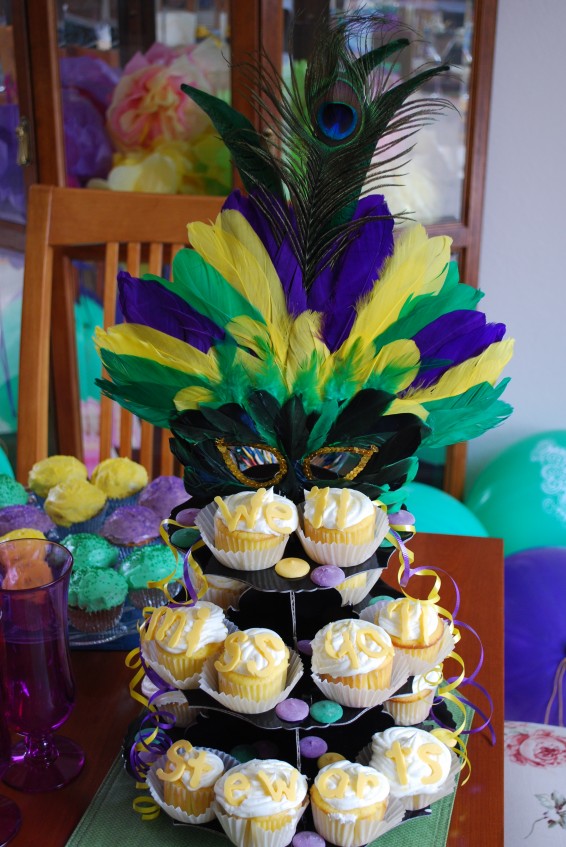 Mardi Gras Cupcake Stand